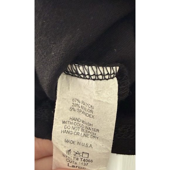 Naked Wardrobe Black Crop Top Mock Neck Long Sleeve Bodycon Basic Size Medium - Picture 7 of 7